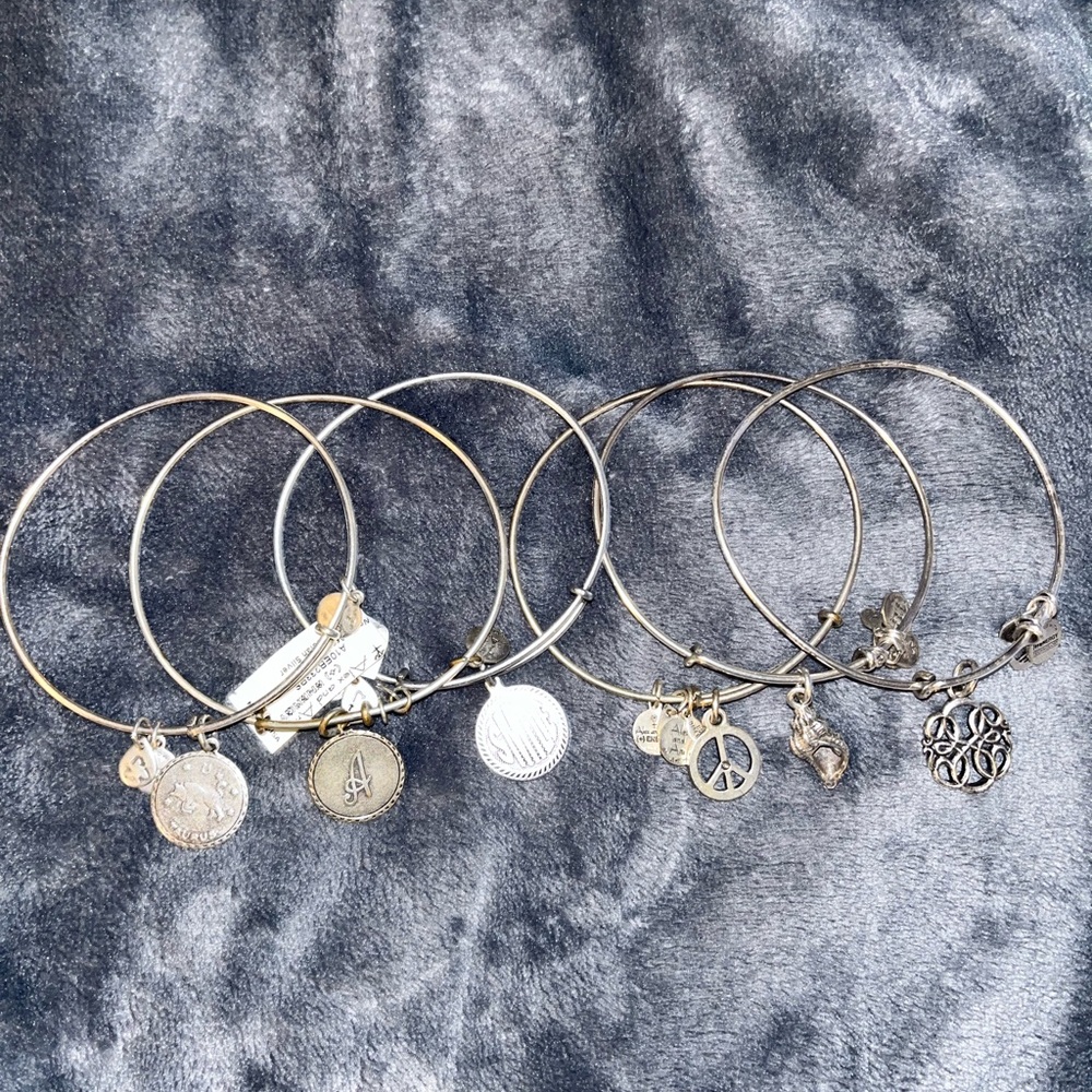 Alex and Ani Silver Charm Bracelets Minimalist Design